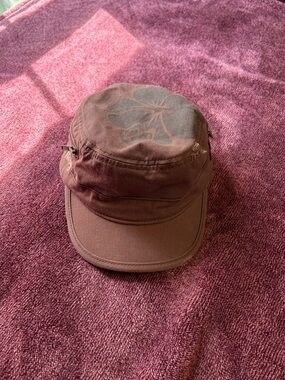Kids Roxy Brown Floral Cadet Hat